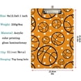 thumbnail image 2 of FMSHPON Basketball Dots Floral Pattern Clipboard Hardboard Wood Nursing Clip Board and Pull for Standard A4 Letter 13x9 inches, 2 of 6
