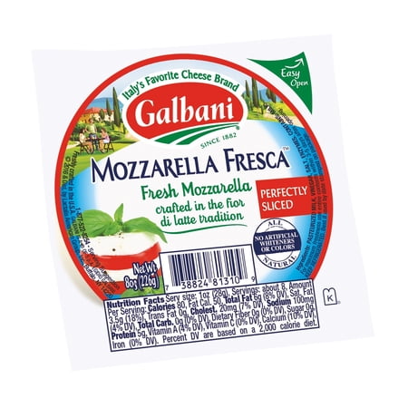Galbani Fresh Mozzarella Cheese, Sliced Ball, 8 oz ...