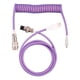 thumbnail image 2 of de cable espiral de resorte en espiral de carga con conector de metal a USB para Púrpura jinwen Cable espiral enrollado, 2 of 5