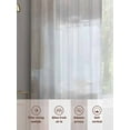 thumbnail image 6 of Brown Grey Sheer Curtains 72 inches Long 2 Panels Set Graffiti Art Abstract Color Block Oil Paint Modern Sheer Window Curtain Rod Pocket Voile Drapes for Living Room/Bedroom, Each 52" W x 72" L, 6 of 7