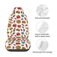 thumbnail image 4 of Wukai Hot Dog Pizza Full Set Car Seat Covers with Soft Padding Universal Auto Front Seats Protector and Cushion Mat, 4 of 5