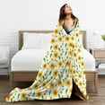 thumbnail image 5 of ZICANCN Throw Blanket Sunflower Template Flower , Couch Ultra Soft Micro Fleece Sofa Bed Camping Travel Blanket for Adults, 80"x60", 5 of 8