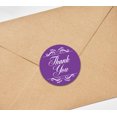 thumbnail image 4 of Darling Souvenir Round 1.6 Inches Swirl Border Thank You Purple Stickers Non Customized Gift-45 Pcs, 4 of 4