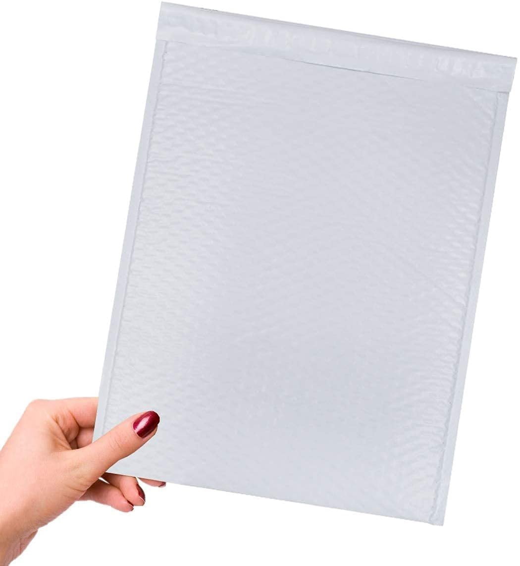 Poly Bubble Mailers Padded 12.5 x 18; White Padded Envelopes Waterproof 50 Pack; Peel and Seal Bubble Envelopes; Self Seal Padded Mailers for Shipping; Packing; and Mailing