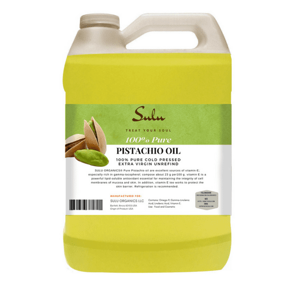 1 Gallon of 100% pure Unrefined Extra Virgin Cold Pressed Natural Pistachio oil