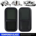 thumbnail image 3 of Trailer Window, Motorhome Window Tinted Tempered Glass Rounded Corner with Screen for Construction Vehicles, 3 of 7