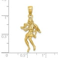 thumbnail image 3 of Auriga Fine Jewelry 14K Yellow Gold Large Virgo Zodiac Charm Pendant for Women (L-29.9 mm,W-14.55 mm), 3 of 6