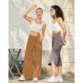 thumbnail image 6 of G4Free Wide Leg Pants for Women 29'' Loose Yoga Capri Pants Cross High Waist Dance Palazzo Casual Pants with Pockets, 6 of 6