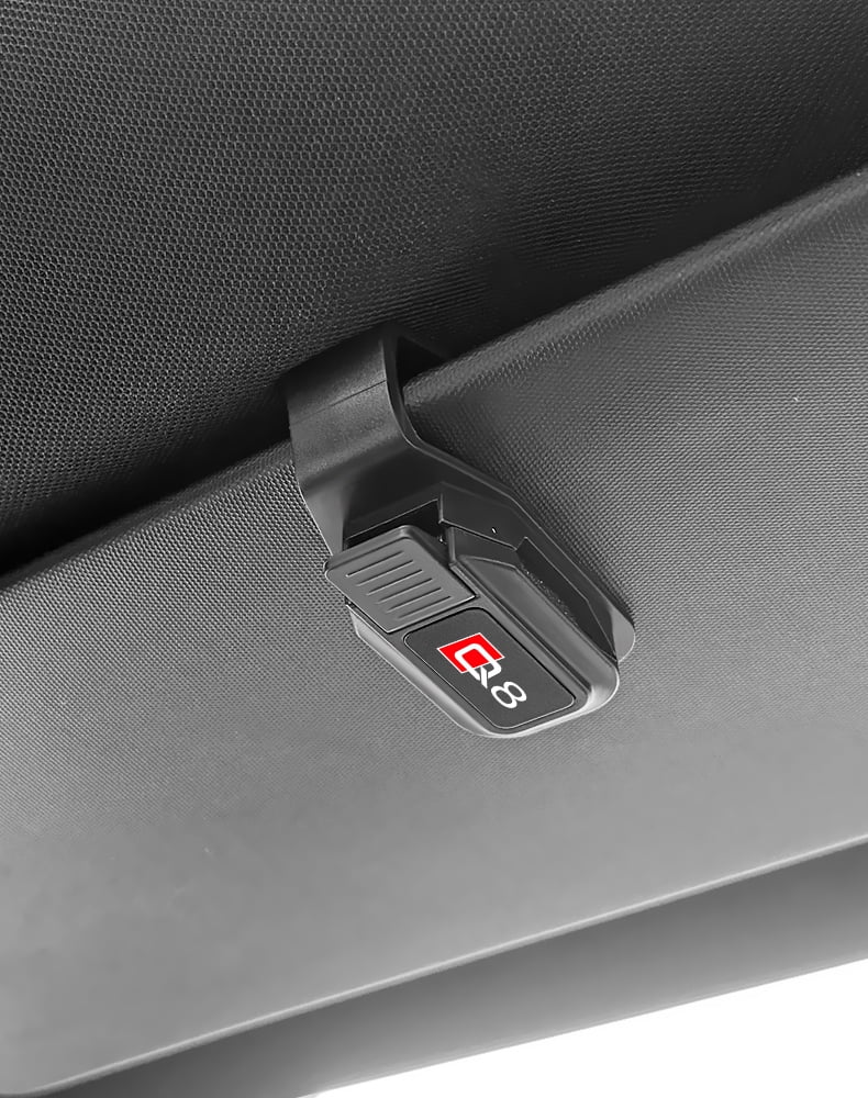 For Audi Q8 Auto Sunglasses Holder Clip Press type Multi-Function ABS Glasses Holder Car Interior Support