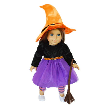 My Brittany's Purple Witch Costume For American Girl Dolls, My Life as Dolls, Our Generation Dolls, 18 Inch Doll Clothes