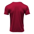 thumbnail image 4 of Savings SSAAVKUY Mens Summer Fashion T-shirts 2 in 1 Patchwork Tops Striped Color Block Button Down Blouses Casual Short Sleeve Tee Red M, 4 of 8
