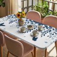 thumbnail image 3 of Blue Spring Botanical Table Cloths for 4 Foot Rectangle Tables, Weeping Eucalyptus Butterfly Patio Waterproof Elastic Fitted Tablecloths, Washable Rectangular Table Cover for Camping, 3 of 8