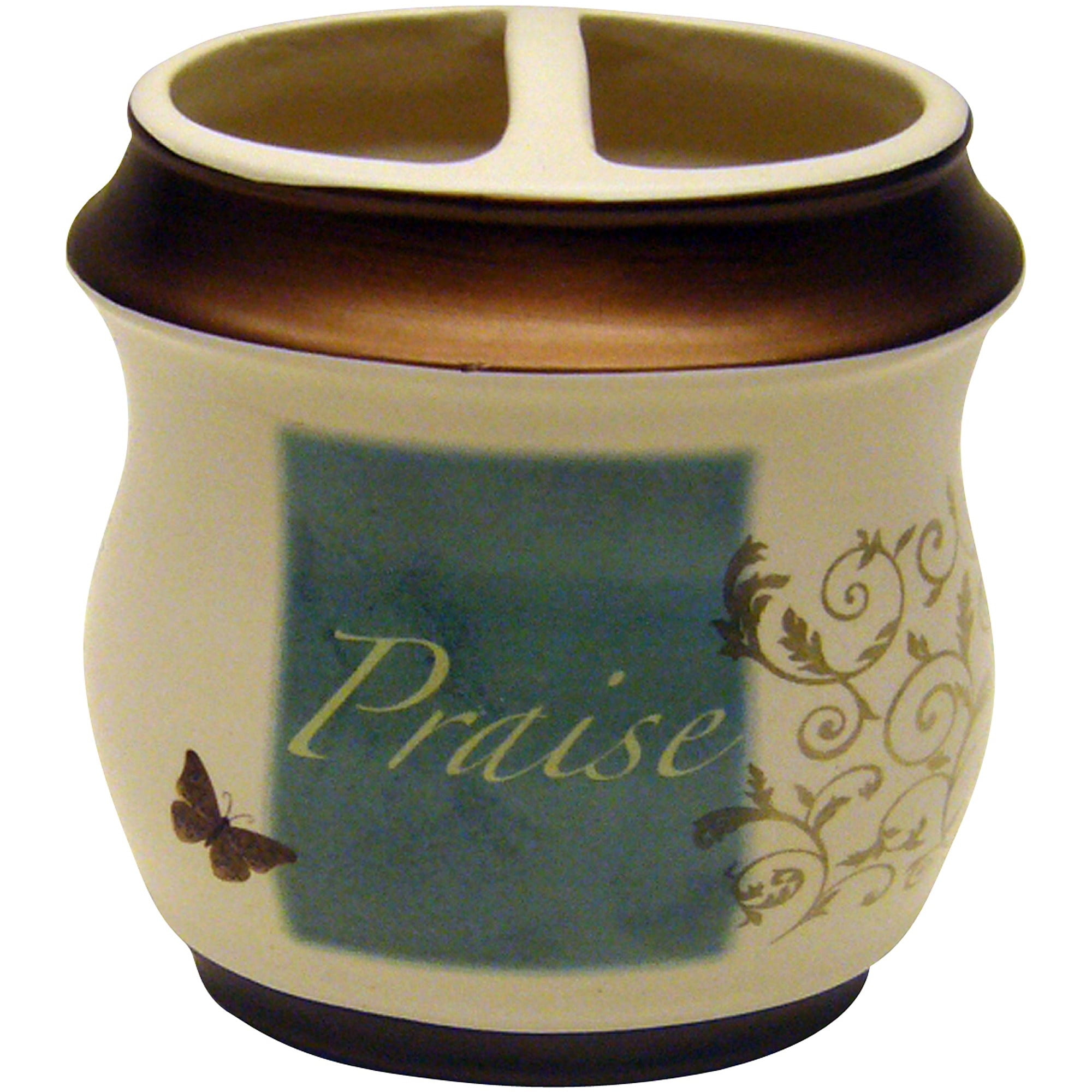 Mainstays Butterfly Blessing Decorative Bath Collection Toothbrush Holder by Saturday Knight LTD