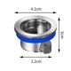 thumbnail image 2 of Tapón de sellado Plug and Play Cubierta de desagüe de piso Accesorios de baño (Plata), 2 of 2