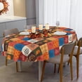 thumbnail image 2 of Fall Tablecloth Oval, Thanksgiving Tablecloth Oval Fall Plaid Table Cloth for Autumn Thanksgiving Kitchen Decor 60x84 Inch, 2 of 6