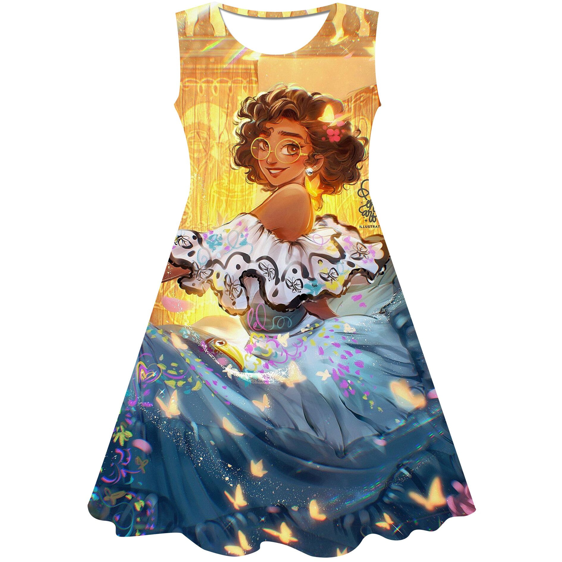 Disney Magic pleine maison robe de princesse dessin anime imprimer filles magique pleine maison robe de princesse mignon fete d anniversaire robe de