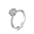 thumbnail image 6 of solitaire jewels Tulip Basket 2CT Round Moissanite Solitaire Engagement Ring For Women, 10K Rose Gold, 6 of 8