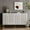 Gray, variant on Champagne Silver Server | Suitable for Entryway Décor | Solid Wood Veneer and Lacquered Finish | Solves Storage Space Problem