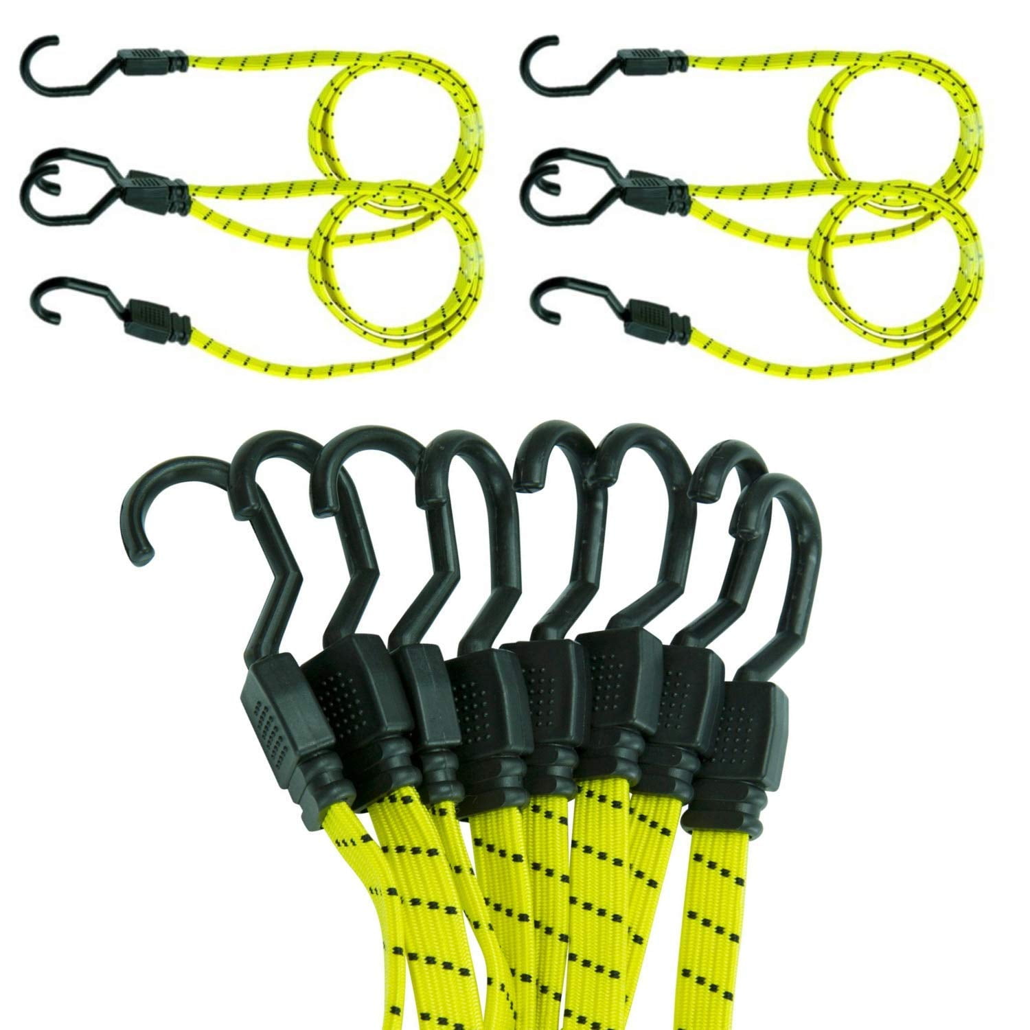 Houseables Bungee Cords With Hooks
