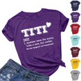 thumbnail image 1 of QIPOPIQ T-Shirt Graphique à Manches Courtes pour Femmes, Col Rond, Été, Décontracté, à Lettres Imprimées, Liquidation, 1 of 4