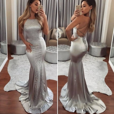 Wedding Women Bridesmaid Long Evening Party Ball Prom Gown Cocktail Formal Dress