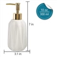 thumbnail image 3 of 3X Dispensador de Jabón de Cerámica Dispensador de Jabón de Manos de 10 Oz con Bomba Jabón Líquido para Platos y Loción Recargable para Baño (), 3 of 4