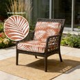 thumbnail image 2 of Outdoor Patio Cushion Covers 4 Pack Orange Palm Leaf Patio Chair Cushion Covers with Ties and Zipper Waterproof Outdoor Seat Cushion Covers for Patio Furniture 24"x24", 2 of 9