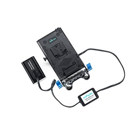 UPC: 0665415666533 | IndiPRO V-Mount Battery Adapter Plate with VW-VBD58 Type Dummy Battery w/ 15mm Rod System (24 )