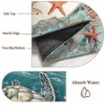 thumbnail image 6 of 5'x8' Area Rugs, Teal Turtle Coastal Indoor Outdoor Area Rug for Living Room Bedroom, Summer Beach Nautical Starfish Washable Bathroom Rugs Kitchen Floor Carpet Mats Home Decor Aesthetic, 6 of 8
