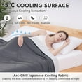 thumbnail image 2 of Edredón refrescante HOMFINE, tela japonesa Cold Tech, gris, 2 of 6