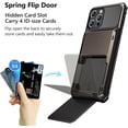 thumbnail image 2 of Case Compatible with iPhone 15 Pro Max with Card Holder 4-Card Dual Layer Heavy Duty Shockproof Wallet Case Hidden Flip Card Slot Protective Hard Cover for iPhone 15 Pro Max 6.7'' Gun Color, 2 of 7