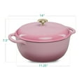 thumbnail image 7 of Best Choice Products 6 Quart Cast-Iron Dutch Oven, Heavy-Duty Kitchenware w/ Enamel, Side Handles - Pink Champagne, 7 of 7