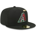 thumbnail image 3 of Men's New Era  Black Arizona Diamondbacks 2025 59FIFTY Day 59FIFTY Fitted Hat with Pins, 3 of 5