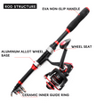thumbnail image 2 of Fishing gear suit long shot Luya sea fishing bank fishing rod FRP full set Soft Bait Hook fishing line-9010 set, 2 of 5