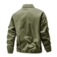 thumbnail image 5 of MexChoioe Mens Lapel Collar Cargo Jacket Full Zip Multi Pockets Lightweight Fall Casual Outerwear for Mens, 5 of 7