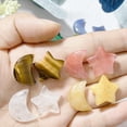 thumbnail image 4 of Natural Crystal Crescent Moon & Star Stones Polished Gemstone Charms for Crafts, Multi-Color Assortment, No Holes(Blue Aventurine), 4 of 6
