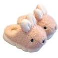 thumbnail image 2 of RXIRUCGD Winter Children Add Plush Non-slip Keep Warm Home Cotton Slippers( Rose, Taille:28, 2 of 6