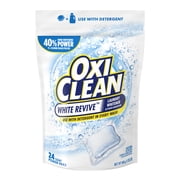 OxiClean White Revive Laundry Whitener and Laundry Stain Remover Power Paks, 24 Count