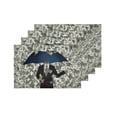 thumbnail image 4 of MKHERT Funny Businessman in The Rain of Money I Do Not See Any Crisis Placemats Table Mats for Dining Room Kitchen Table Decoration 12x18 inch,Set of 4, 4 of 4