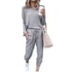 thumbnail image 1 of Conjunto de Jogger para Mujer PRETTYGARDEN Manga Larga Gris Talla L, 1 of 5