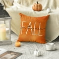 thumbnail image 6 of Sm:)e Fall Throw Pillow Covers 18 x 18 Set of 4 Maple Leaf Hello Pumpkin Blue, 6 of 7