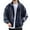 Navy, variant on Mens Coats And Jackets Autumn Winter Plaid Print Stank Long Sleeve Zip Up Casual Sports Loose Fit Coat Sportswear,Blue,M