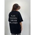 thumbnail image 1 of Camiseta lisa de algodón y versátil para parejas, camisa de manga corta con letras, informal, deportiva, 100% algodón, cuello redondo, 1 of 5