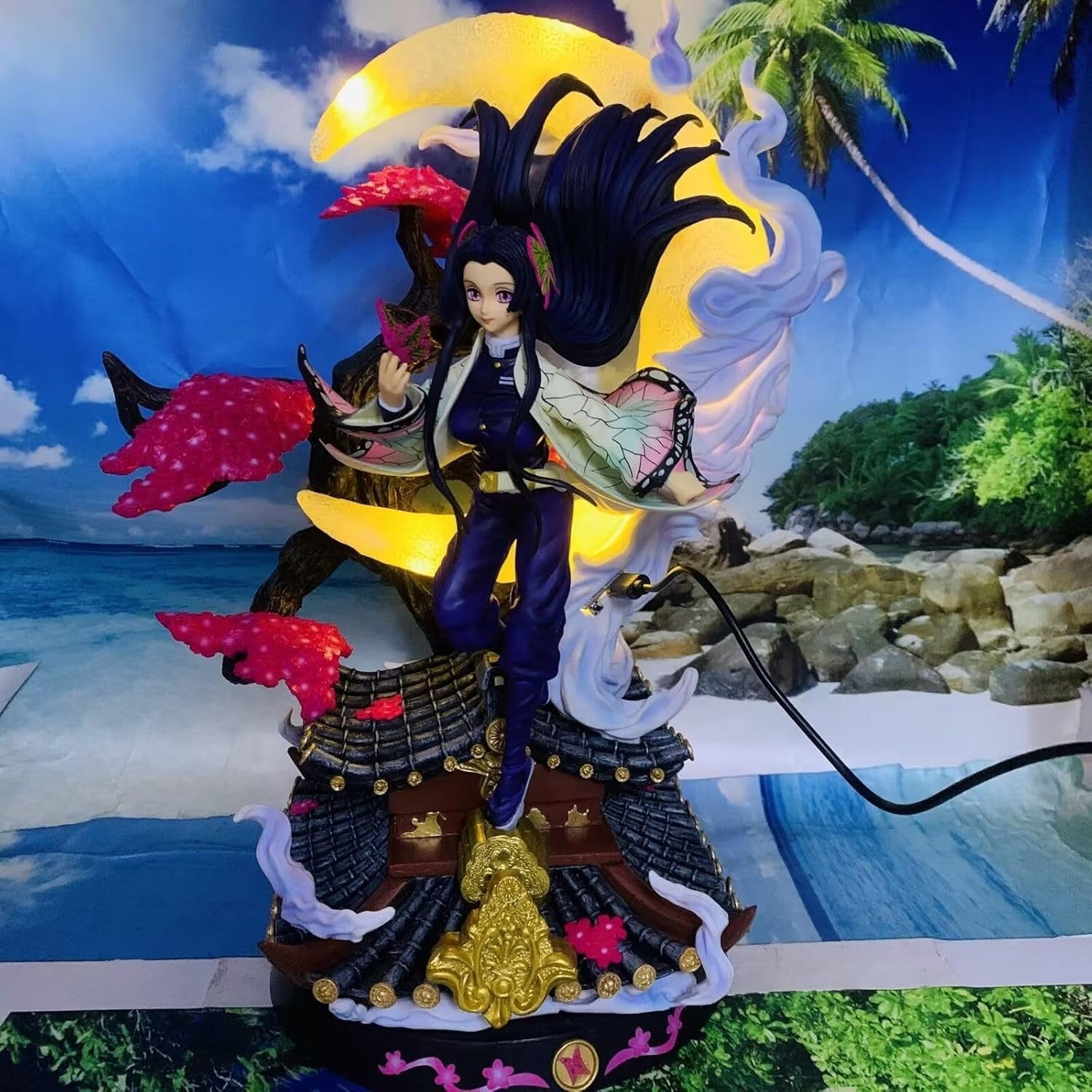 Kochou Kanae Figure, Fighting Kochou Kanae Anime Figures 39cm/15.4inch PVC Handmade Character Model Decoration Craft Gifts