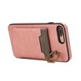thumbnail image 5 of Wallet Back Case for iPhone 7 Plus/8 Plus with Wrist Strap, Stylish Magnetic Card Holder Finger Ring Kickstand PU Leather Lanyard Shockproof Slim Phone Case Cover for iPhone 7 Plus/8 Plus, Pink, 5 of 7