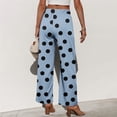 thumbnail image 7 of kaondbfi Fashion Casual Women's Wide Leg Pants High Elastic Waisted Pants Trousers with Pockets Summer Casual Pants for Women, 7 of 7