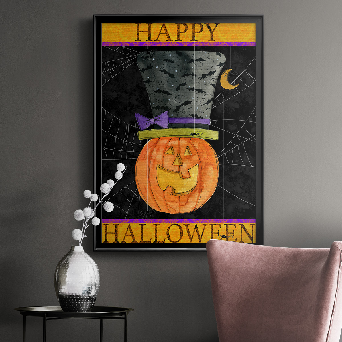 Happy Halloween Premium Classic Framed Print - Ready to Hang