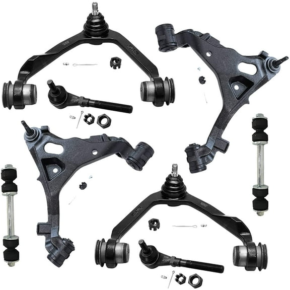 Detroit Axle - 4WD Front Upper and Lower Control Arms w/ Ball Joints   Sway Bars   Outer Tie Rods Replacement for Ford Expedition F-150 Lincoln Navigator - 8pc Set Fits select: 1997-2003 FORD F150