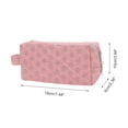 thumbnail image 2 of Unique Bargains 1 Pc Bolsa de Maquillaje Rectangular de Puntos de Moda para Viaje Pequeña Roja Gris de Poliéster, 2 of 5