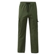 thumbnail image 5 of 7-8 Years Child Boys Relaxed Fit Cargo Pant for Outdoor Sweatpants School Pants Fall Winter Pants Boys' Sweatpants for Kids School Sports 1T 2T 3T 4T 5T 6T 7T 8T Green Pants, 5 of 6